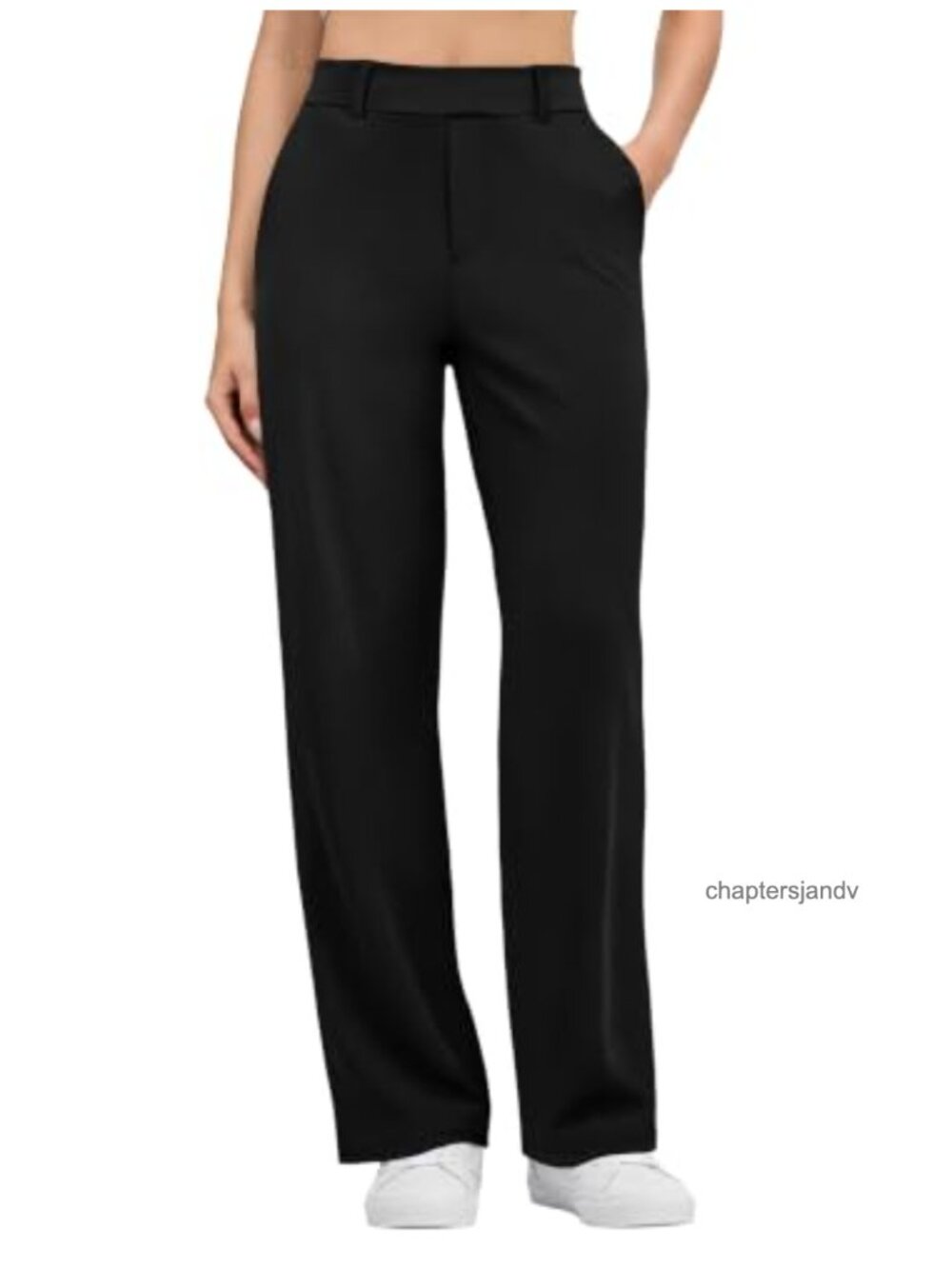 Womens Wide Leg Dress Pants Business Casual High Waist Pull-On Trousers with